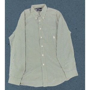 Nautica  Dress Shirt  Green/Blue And Yellow Mens Large